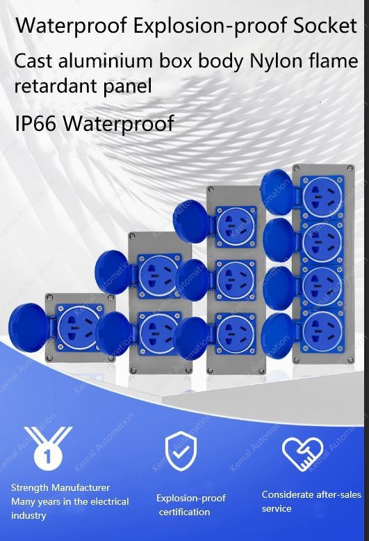 Explosion-proof cast aluminium 5-hole black